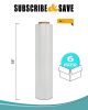 6 Rolls of Food Service Film 18" x 2000' with Cutter Box. PVC Food Wrap Film. Food Service Grade Film for Bakery; Deli; Restaurant; Kitchen. Commercia