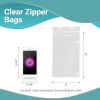 Pack of 100 Clear Zipper Bags 5 x 8 Seal Top Polyethylene Bags 5x8 Thickness 2 Mil Plastic Poly Bags for Packing Storing Ideal for Industrial Food Ser