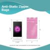 Pack of 100 Pink Anti-Static Seal Top Bags 3 x 5 Zipper Bags 3x5 Ultra Thick Polyethylene Thickness 4 Mil Bags suitable for Packaging Storing Industri