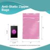 Pack of 100 Pink Anti-Static Seal Top Bags 6 x 8 Zipper Bags 6x8 Ultra Thick Polyethylene Thickness 4 Mil Bags suitable for Packaging Storing Industri