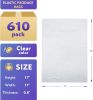 Roll of 610 Clear Produce Bags 11 x 17 Food Storage Bags on a Roll 11x17 Thickness 0.5 Mil High Density Poly Grocery Bags for Food Fruit Vegetables Me