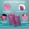 Pack of 100 Pink Anti-Static Seal Top Bags 6 x 8 Zipper Bags 6x8 Ultra Thick Polyethylene Thickness 4 Mil Bags suitable for Packaging Storing Industri