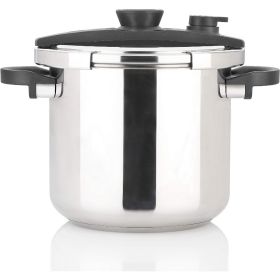 Zavor EZLock Stove Top Pressure Cooker 10 Quart - Canning Ready, Stainless Steel, Multi Pressure Levels, Easy Locking (Sheet Size: 7.4 Quart)