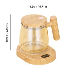 Fully Automatic Coffee Stirring Cup 400ml Electric Mixer Mug for Coffee Tea Milk Cocoa Self Stirring Coffee Mug Glass High Speed (Color: champagne gold, Capacity: 400ml)