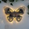 1pc Crystal Display Shelf - Wall Mounted Decorative Shelf for Moon Moth Butterfly Lamp - Perfect for Halloween, Thanksgiving, Christmas