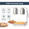 SYBO DL2112 Commercial Grade Food Heat Lamp Portable Electric Food Warmer 2-Bulb with Free-Standing, 500W, Silver (Silver)